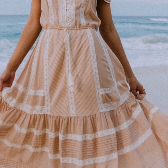 Spell Cinder Midi Dress in Nude - Picture 4 of 16